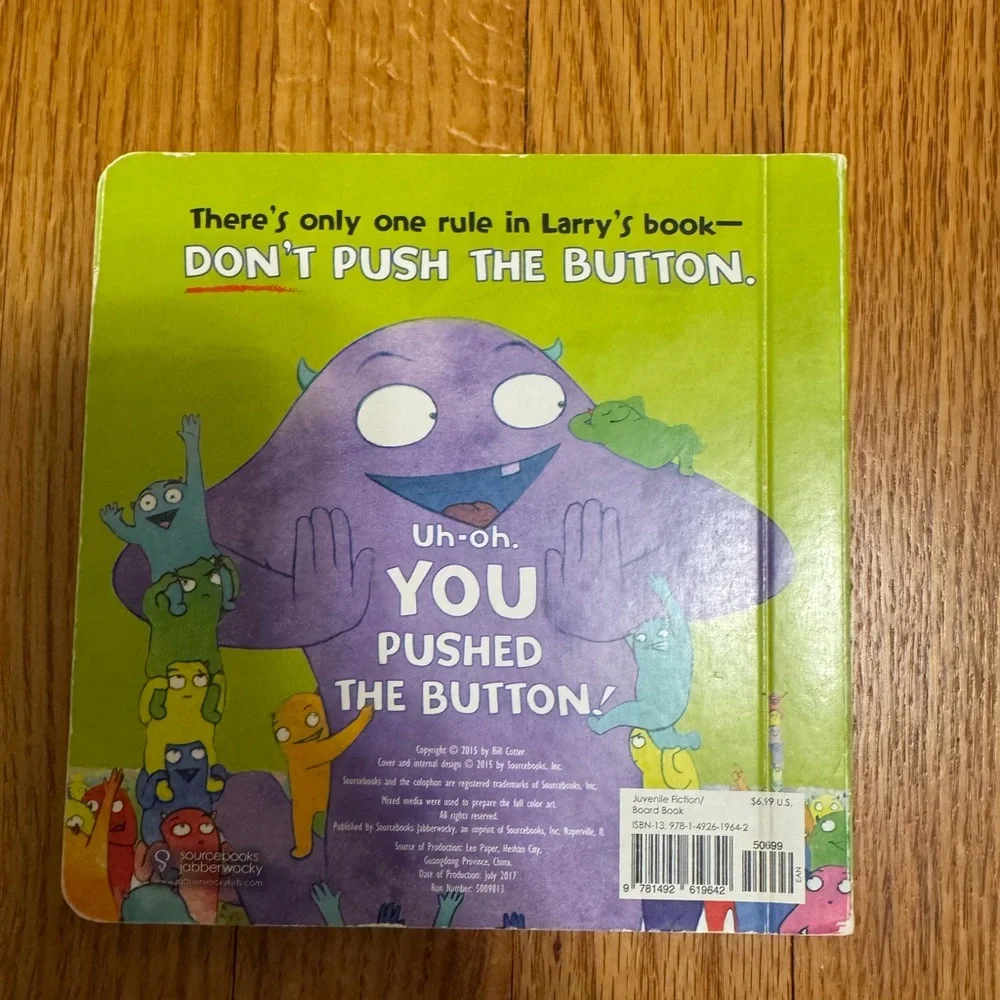 5 for $15 - Don't Push the Button! Children's Book